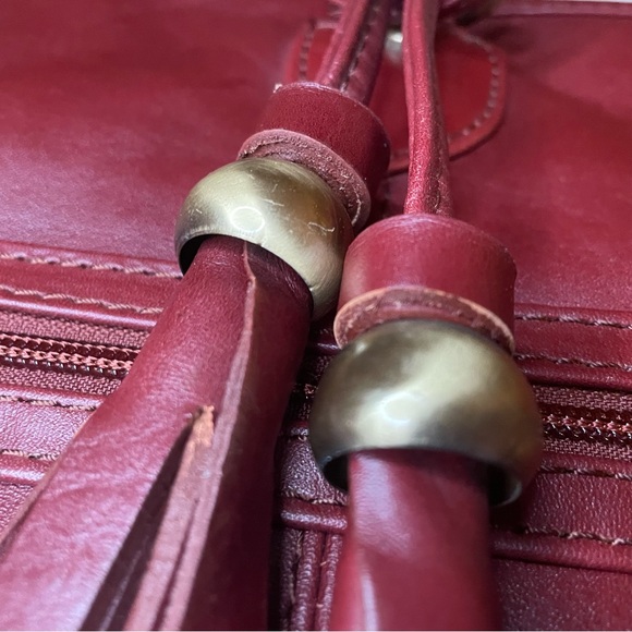 Kilim ARTS Turkish Embroidered Silk Bag Red Brown Leather Purse - Picture 4 of 7